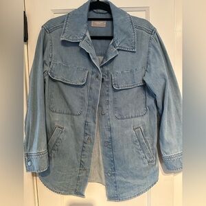 Everlane Denim Oversized Jacket Organic Cotton Top - Light Blue Size XS